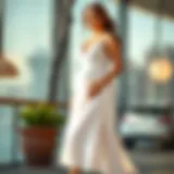 Elegant midi dress showcasing curves