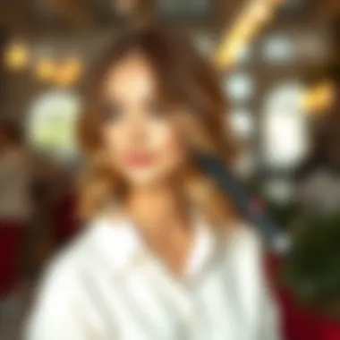 Creative use of a mini curler achieving stylish waves