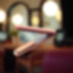 Compact design of a mini hair straightener showcasing its sleek profile