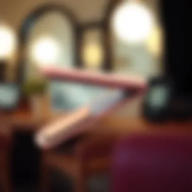 Compact design of a mini hair straightener showcasing its sleek profile