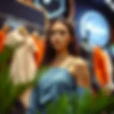 Trendy Missguided clothing collection on display