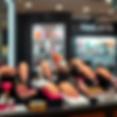 Diverse Designs of Nail Art Stands Elegant display of assorted nail art stands showcasing unique designs.