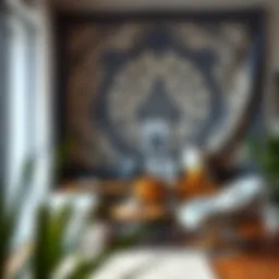 Elegant tapestry enhancing an office space