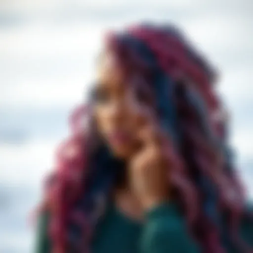 Stunning Ombre Effect in Crochet Hair Vibrant ombre ocean wave crochet hairstyle showing color gradient