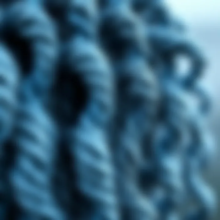 Intricate Wave Patterns in Ombre Crochet Close-up of ocean wave patterns in crochet hair