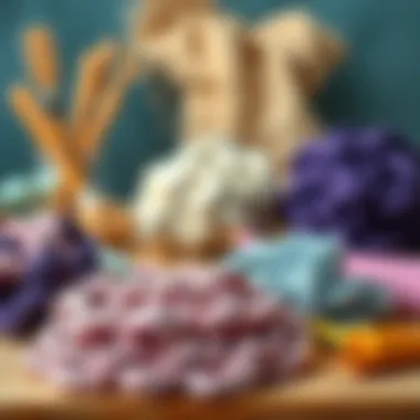 Materials for Ombre Crochet Hair Creation Selection of materials for creating crochet hairstyles