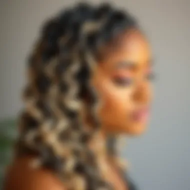 Fashionable Ombre Ocean Wave Style Stylish finished look of ombre ocean wave crochet hairstyle