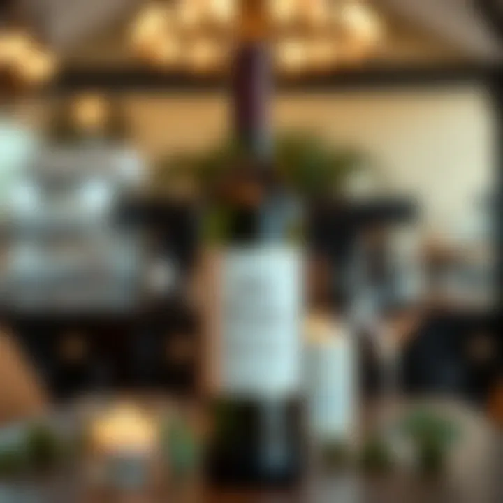 Elegant Wine Bottle with Custom Label Elegant wine bottle adorned with a personalized label