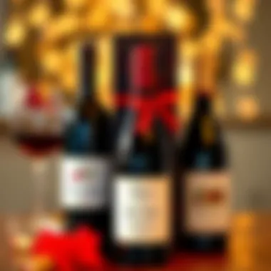 Wine Bottle Gift Set with Personalized Labels Wine bottle gift set featuring personalized labels