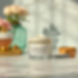 Luxurious pharmacy balm makeup remover on a marble surface