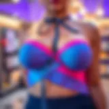 Vibrant Plus Size Breast Lift Tape Elegant display of plus size breast lift tape with vibrant colors