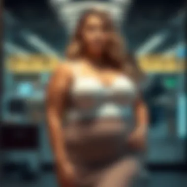 Fashionable Confidence with Invisible Lift-Up Tape Bra Confident plus-size individual wearing a dress enhanced by an invisible lift-up tape bra