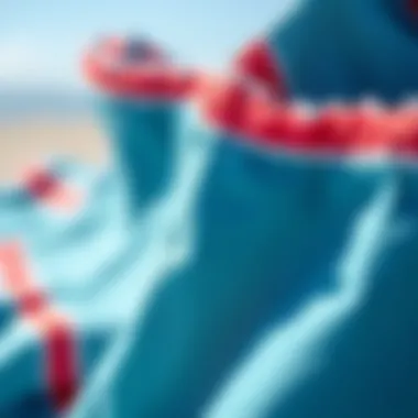 Texture of Premium Beach Blanket A close-up of the texture of a premium quality portable beach blanket