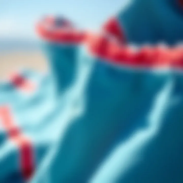 Texture of Premium Beach Blanket A close-up of the texture of a premium quality portable beach blanket