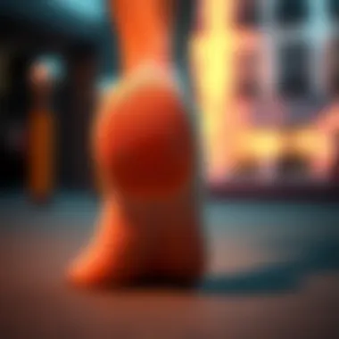 Illustration of foot health benefits associated with using metatarsal pads