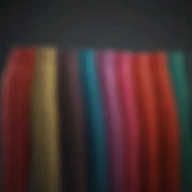 A variety of ribbed workout pants in different colors