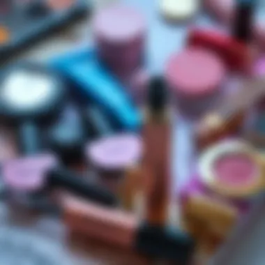 SheGlam Mascara in a Beauty Collection Flat lay of SheGlam mascara with complementary beauty products