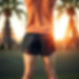 Showcasing the comfort of mesh-lined shorts