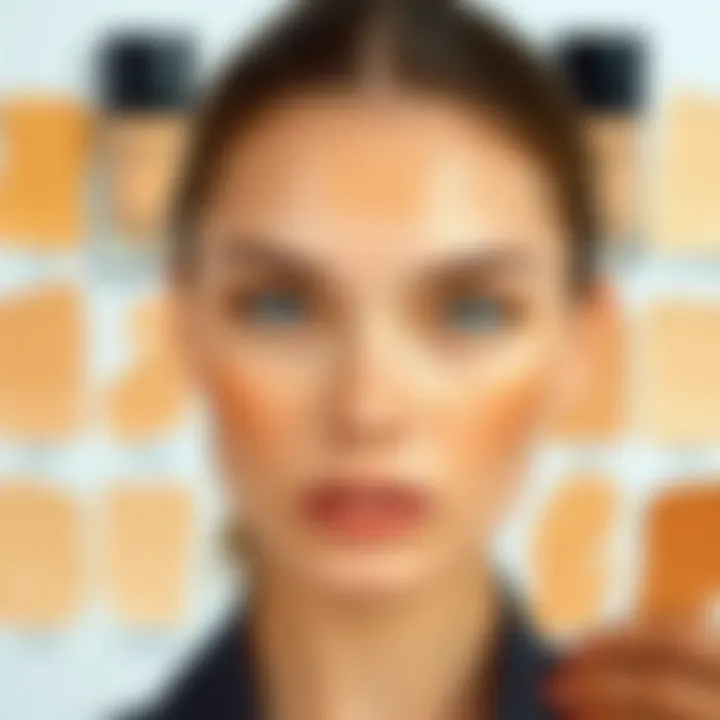 Color swatches of Skinfinite Hydrating Foundation shades