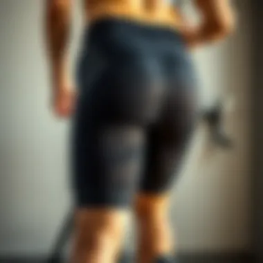 Cutting-Edge Padding Technology Close-up of advanced padding technology in cycling shorts