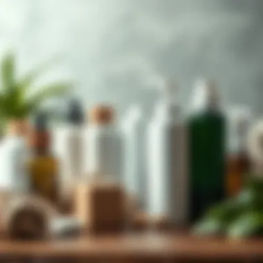 Variety of sustainable materials used in lotion squeeze bottles