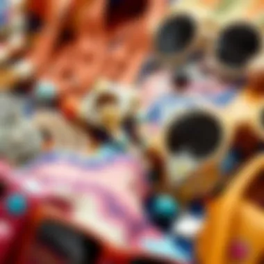 Accessories Embodying the Hippie Fashion Essence An array of accessories embodying the essence of 70's hippie fashion