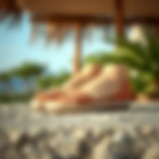 Elegant Flat Platform Espadrille Sandals Elegant flat platform espadrille sandals on a natural surface