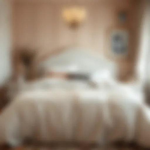 Elegant French Style Duvet in Chic Bedroom Elegant French style duvet cover in a chic bedroom setting