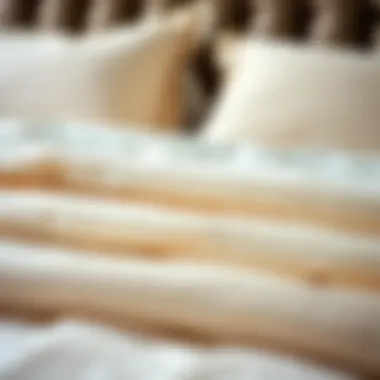 Close-up of luxurious fabric textures used in French duvet covers