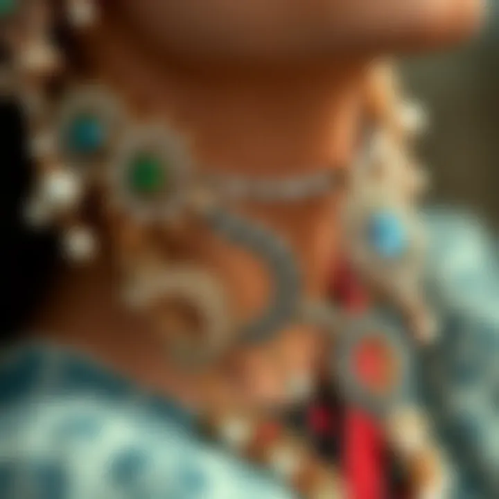 Intricate Craftsmanship in Unique Adornments Close-up of intricate craftsmanship in unique adornments