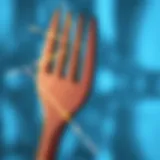 Sparkling Elegance: A Glitter Fork's Texture Close-up of a glitter fork showcasing its sparkling texture