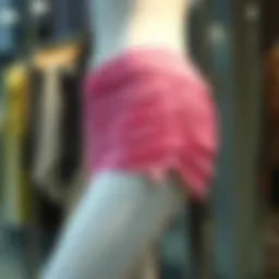 Stylish ruched seamless shorts displayed on a mannequin