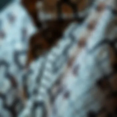 Intricate Snakeskin Patterns Close-up of intricate snakeskin patterns on fabric