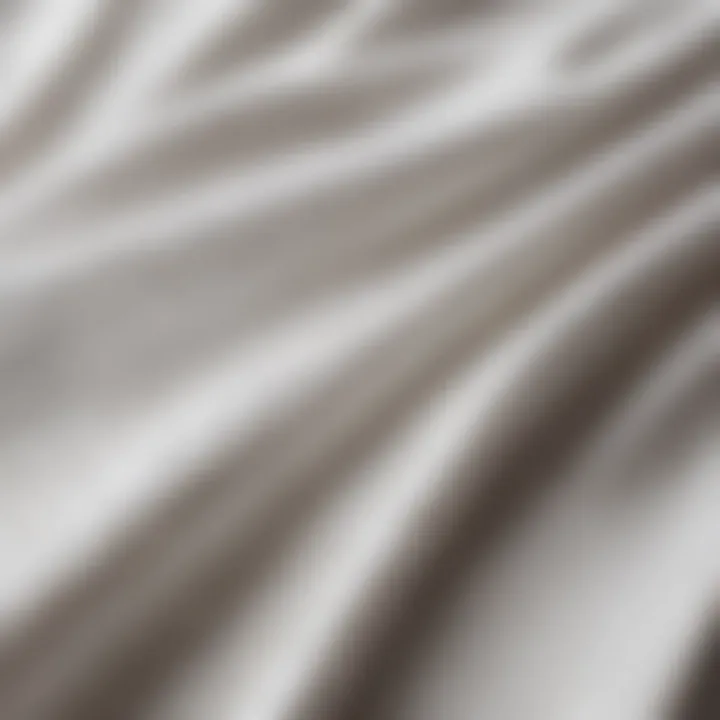 Close-up of fabric texture of a long white dress