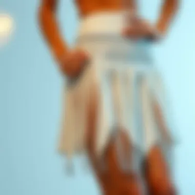 Care guide for maintaining the white skirt with fringe