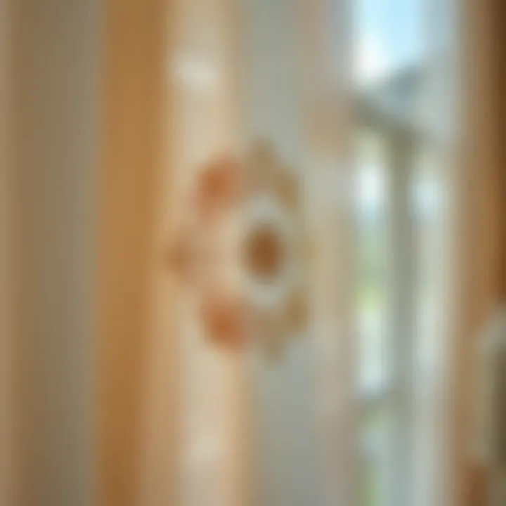 Intricate Embroidery on Sheer Fabric Close-up of intricate embroidery on sheer fabric