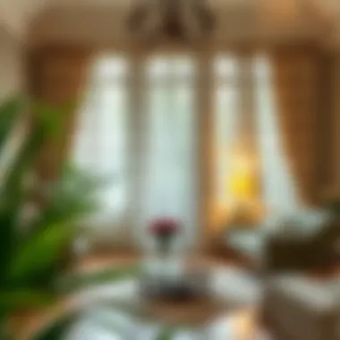 Stylish Living Room with Vintage Curtains Stylish living room featuring vintage curtains as a focal point