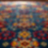 A vibrant Lang rug showcasing intricate traditional patterns