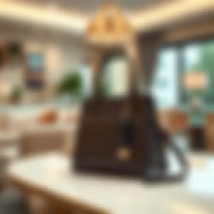 Elegant Design Meets Practicality Elegant purse holder complementing a stylish interior