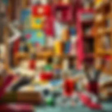 Inspiration from a Creative Crafting Space A vibrant workspace filled with colorful materials for diamond crafting