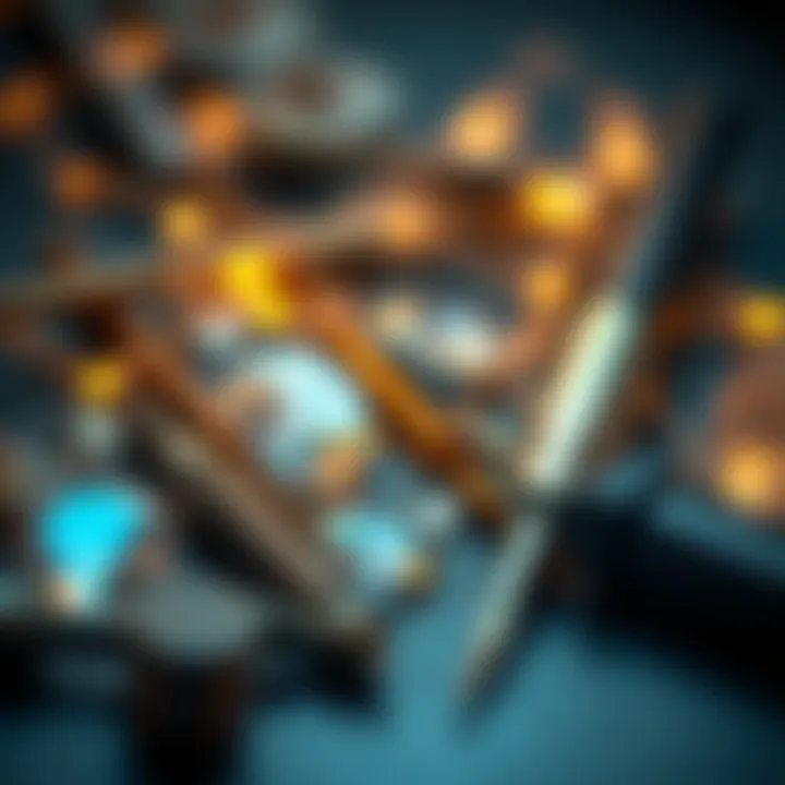 Essential Tools for Crafting Sparkling Effects Close-up of a crafting toolset used for creating diamond illusions