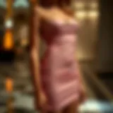 Elegant form-fitting dress highlighting body contours