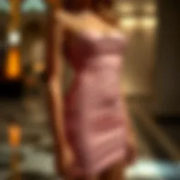 Elegant form-fitting dress highlighting body contours