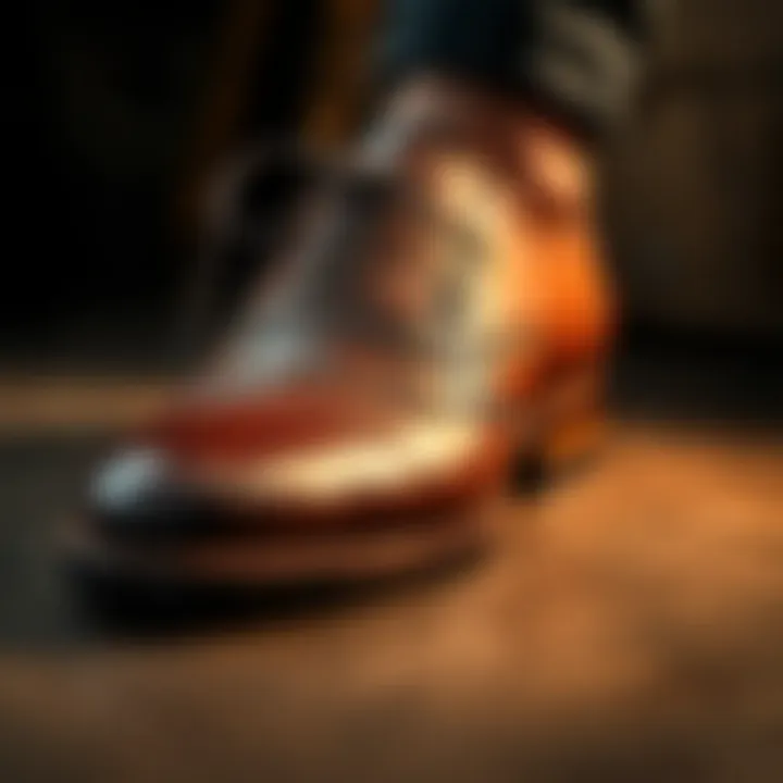 Artisanal Leather Shoe Beautifully stitched leather shoe reflecting artisanal skill