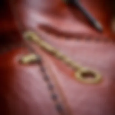 Intricate Leather Texture Close-up of leather texture showcasing craftsmanship