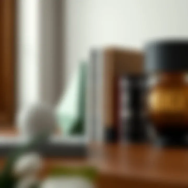 Contemporary geometric bookends adding flair to a modern space