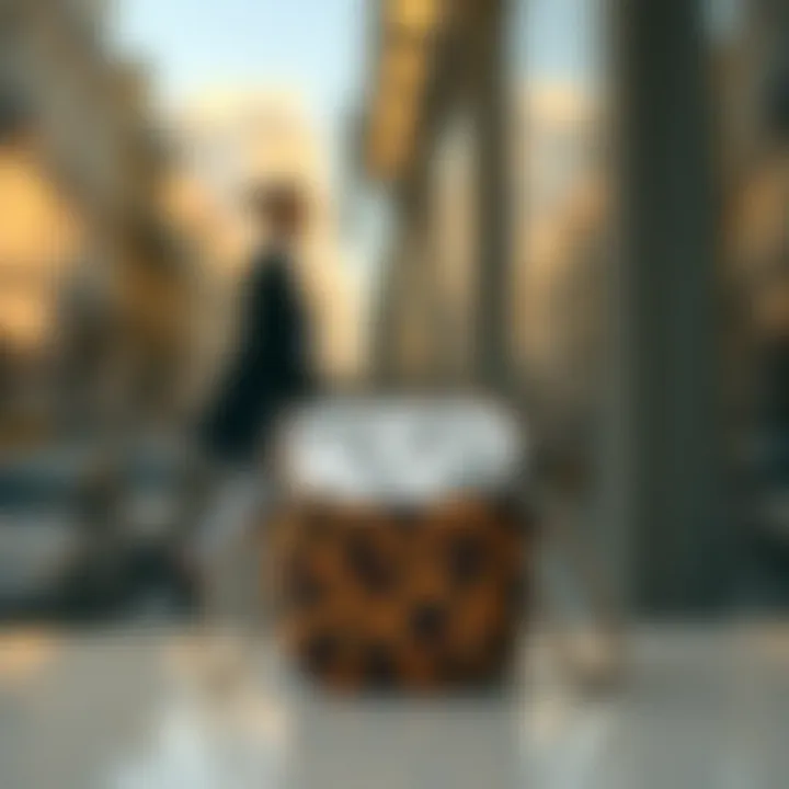 Fashion Statement Accessory Cheetah AirPods case in a fashionable setting