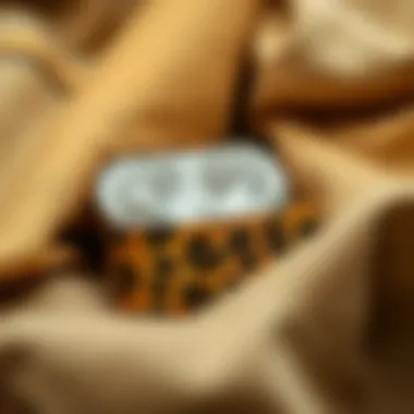 Material Composition Insight Close-up of materials used in the cheetah AirPods case