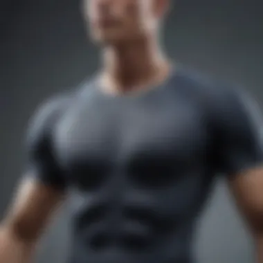 Materials used in body compression shirts highlighting breathability