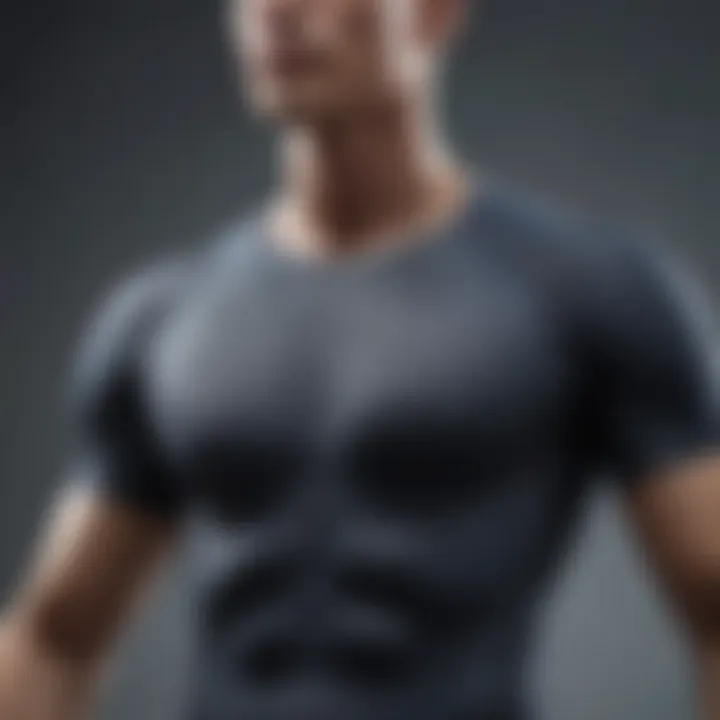 Materials used in body compression shirts highlighting breathability